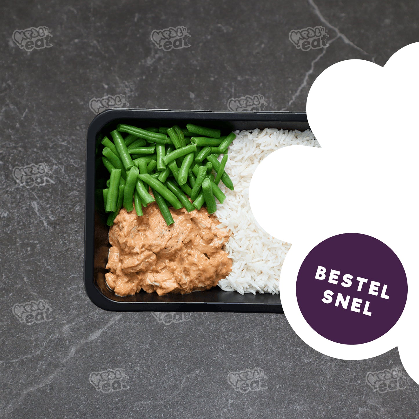 Kipsate rijst groente