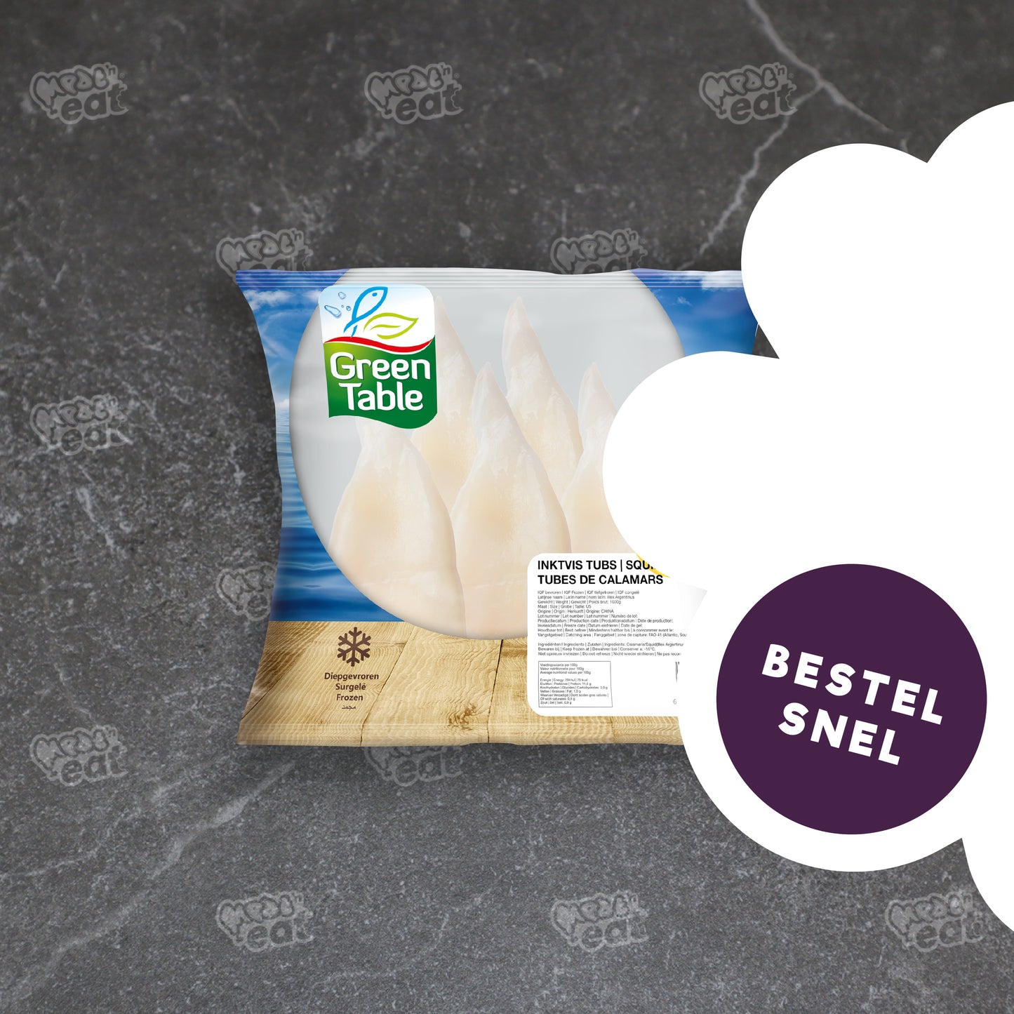 Inktvis Tubes 1 kilo