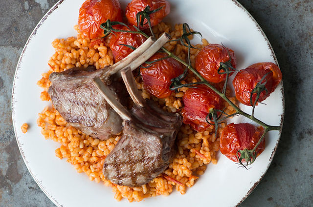 Lamskoteletten met Bulgur Rijst