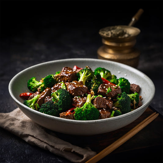 Biefstuk puntjes met Broccoli en Paprika
