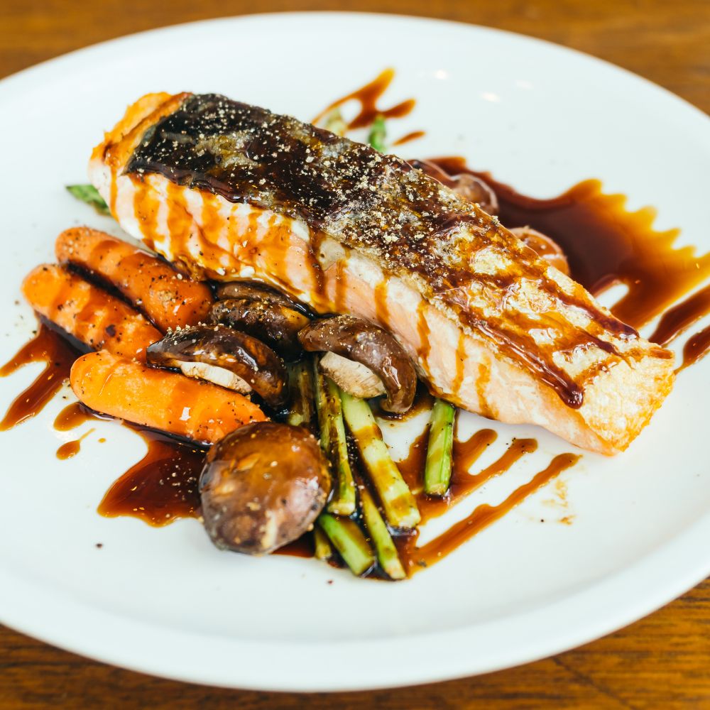 Teriyaki Zalm met Geroosterde Groenten