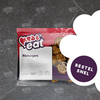 Halal Ribburgers 1,3 kilo zak 10 stuks *T.H.T. 15.05.25 uit assortiment